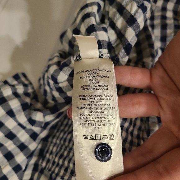 Maeve Anthropologie Gingham button down Top size 4 - Picture 4 of 7